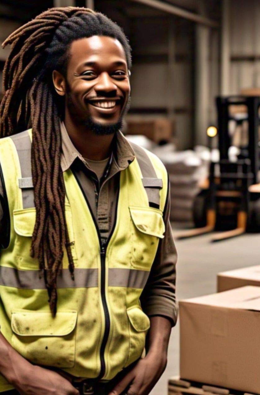 Open Top Black Dreadlock Stocking Cap