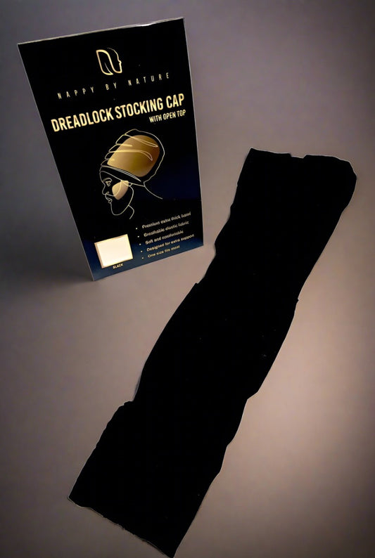 Open Top Black Dreadlock Stocking Cap